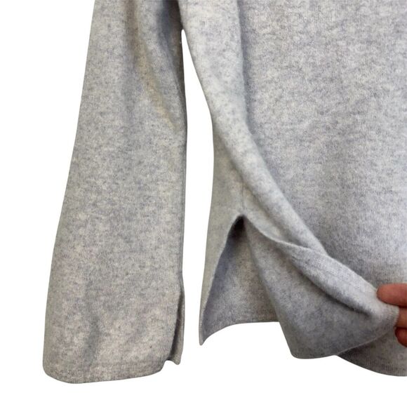 Nordstrom Signature Womens 100% Cashmere Sweater Size S Gray Old Money Preppy - Picture 3 of 6
